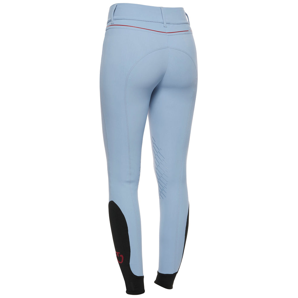 Women's CT Team Red Stripe High Waist Breeches - Light Blue -Size 44