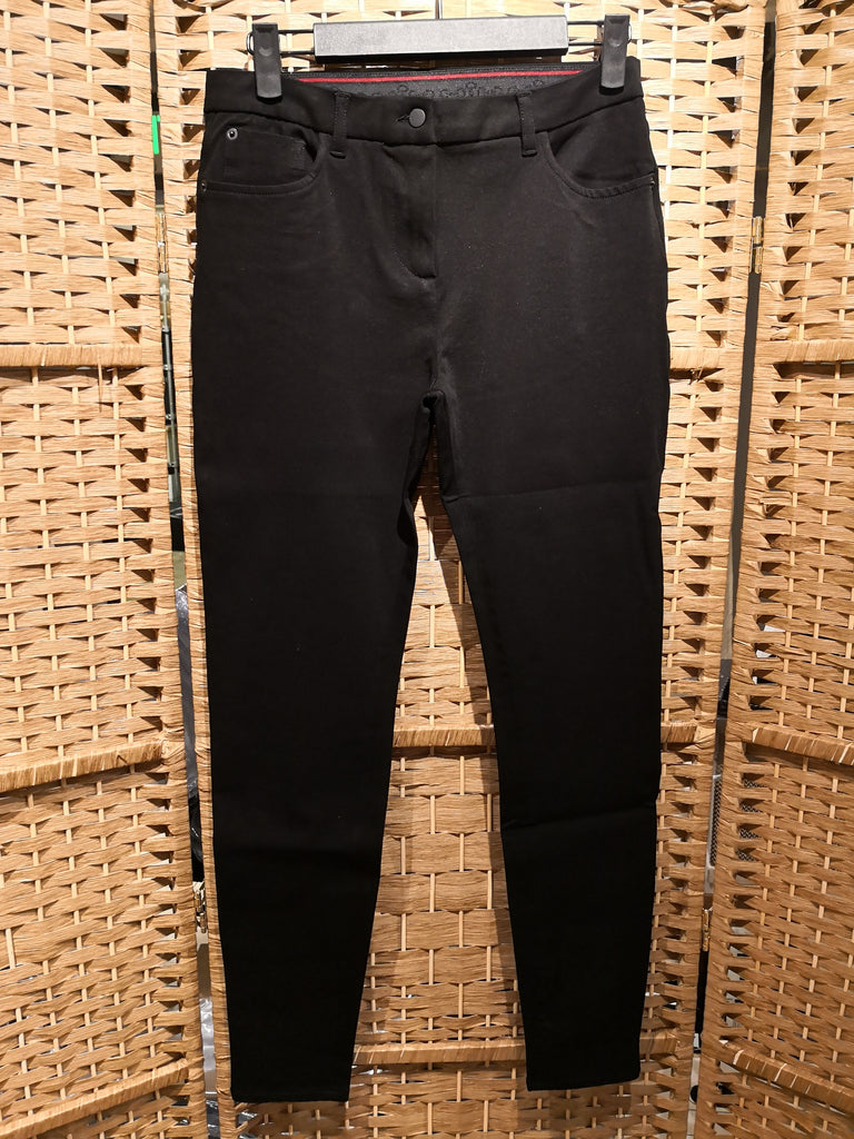 Cavalleria Toscana Women's 5 Pocket Denim Stretch Pants- Black - Sizes 46 & 40