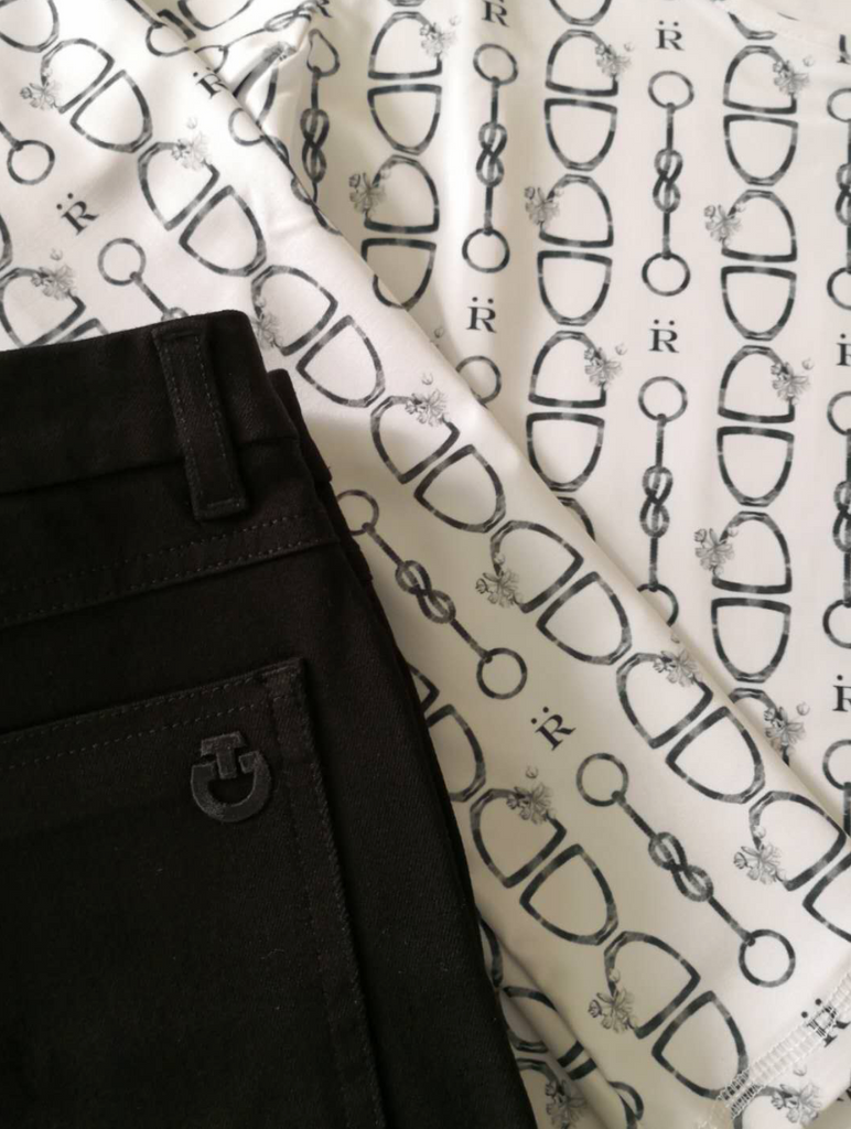 Cavalleria Toscana Women's 5 Pocket Denim Stretch Pants- Black - Sizes 46 & 40