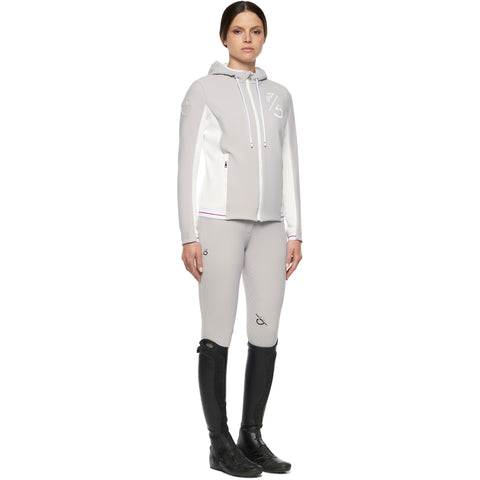 Cavalleria Toscana Women's High Waist Breeches with Perforated Logo Tape - Final Piece Size 46