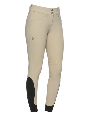 Cavalleria Toscana Women's High Waist Breeches with Perforated Logo Tape - Final Piece Size 46