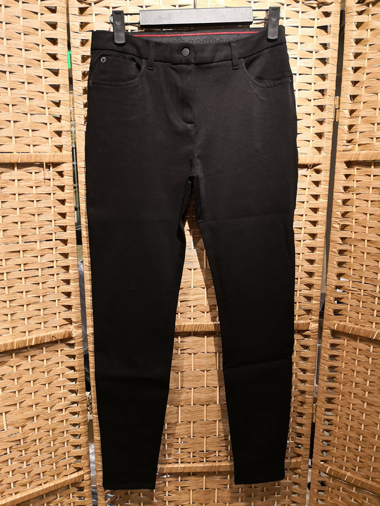 Cavalleria Toscana Women's 5 Pocket Denim Stretch Pants- Black - Sizes 44-46