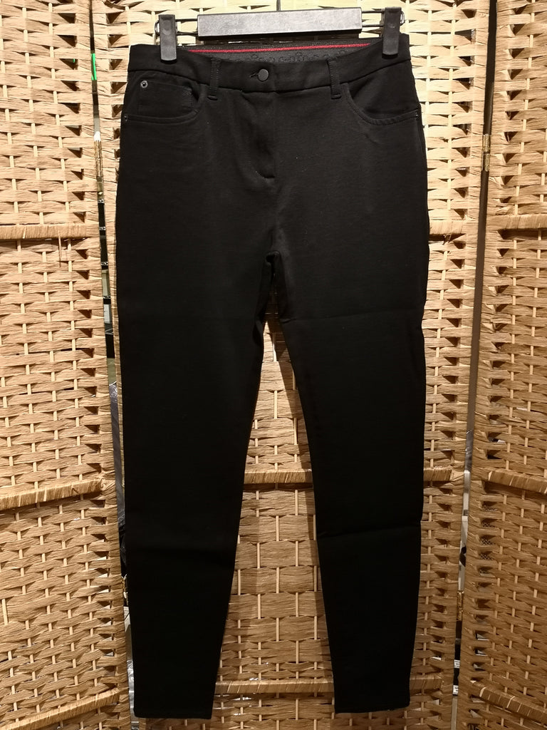 Cavalleria Toscana Women's 5 Pocket Denim Stretch Pants- Black - Sizes 44-46