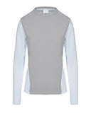 Cavalleria Toscana Women's Technical Jersey/Cotton Crew Neck Sweater